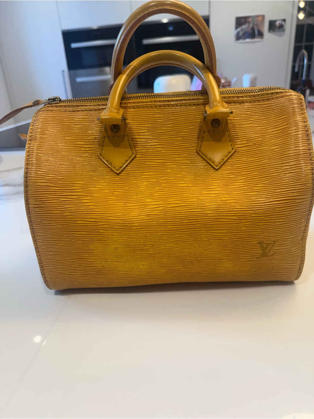 Louis Vuitton Mustard Epi Leather Speedy 25 Satchel